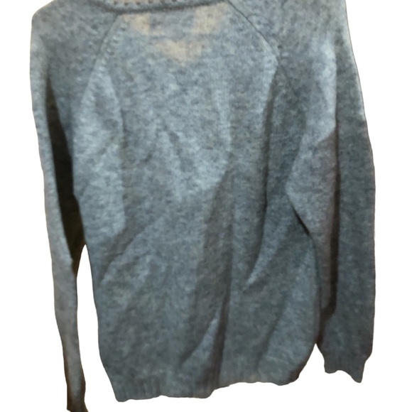 Vintage 100% Wool V Neck Unisex Sweater Glenayr Kitten Factory Lanark Ontario S - Picture 2 of 12